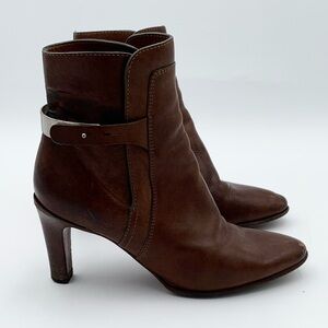 Chloé Brown Leather Ankle Boots made in Italy size 36.5/6.5